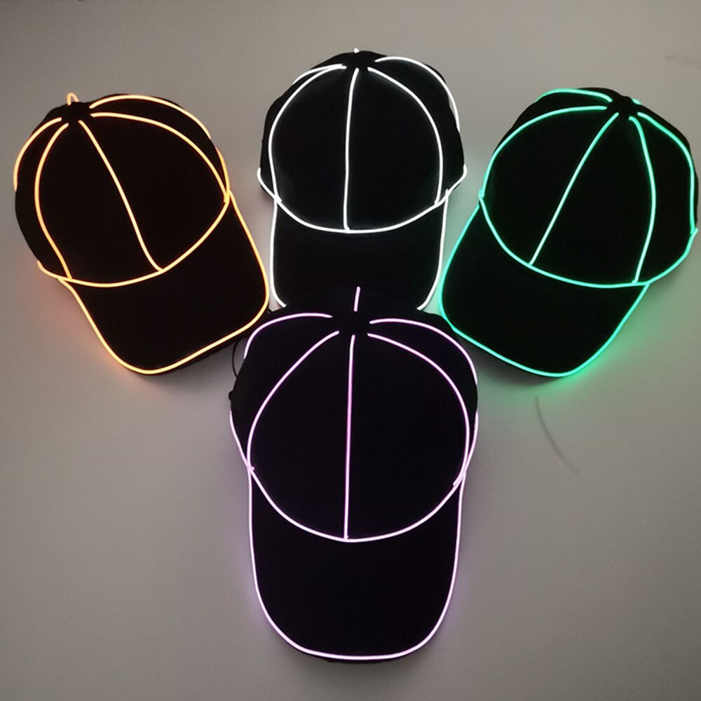 Brilho Chapéu Legal LEVOU o Chapéu Do Partido Cap Luminosa Neon Traje Do Partido DJ Fluorescente do DIODO EMISSOR de Luz BAR Performances de Dança Festa de Carnaval adereços