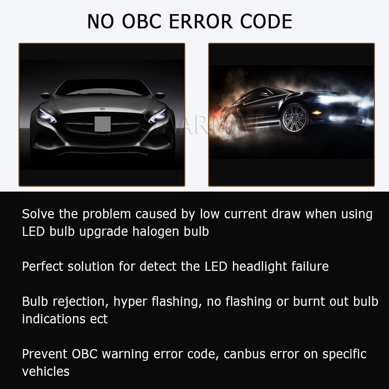 2 Pcs H3 H7 LED Decoder Adapter Anti Hyper Blink Flash Fehler Stornieren Canbus Scheinwerfer H4 HB2