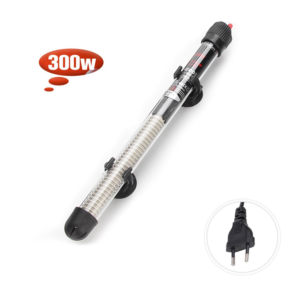 Akvarievärmare dränkbar automatisk termostatvärmare fisktank vattenvärmare 25-300w justerbar temperatur med sugkoppsvärmare: Eu -300