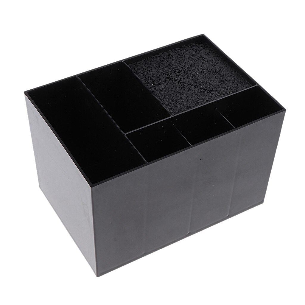 Boîte de rangement pour ciseaux de coiffeur à 6 fentes, support de boîte de rangement de décor pour Salon de coiffure: Black