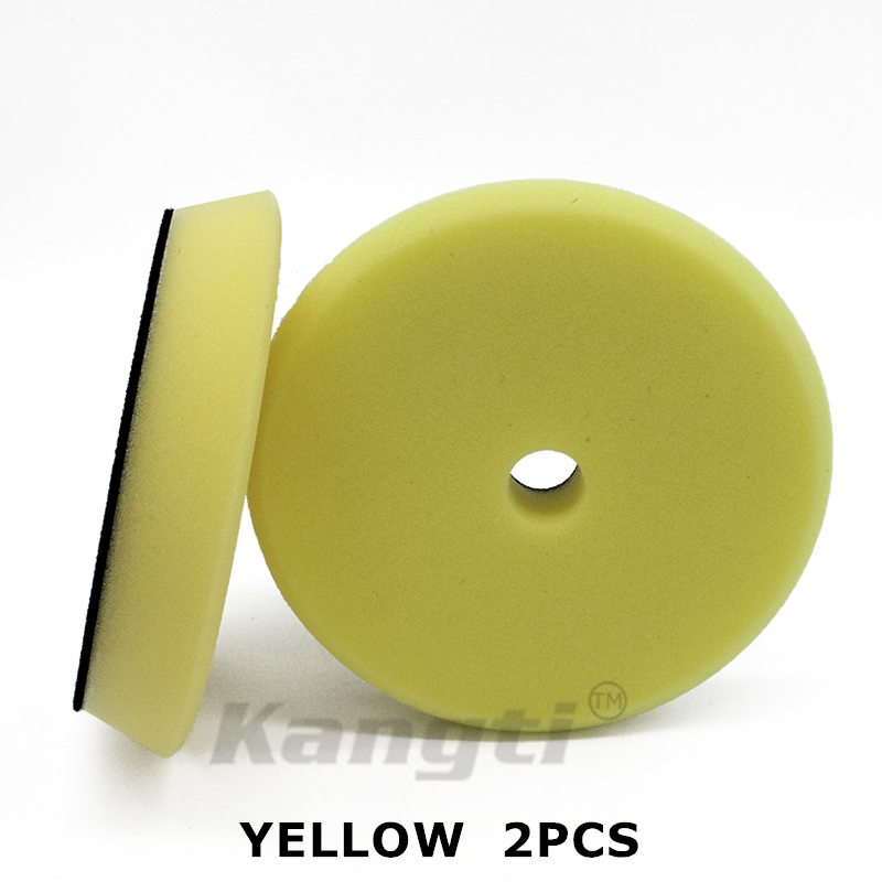 Kit de abrillantado para coche de 3/5/6 pulgadas, almohadillas para pulir DA/RO, esponja para encerado, discos para pulir y pulir, espuma alemana, pulido para carrocería de coche: Esponja ondulada / Plata