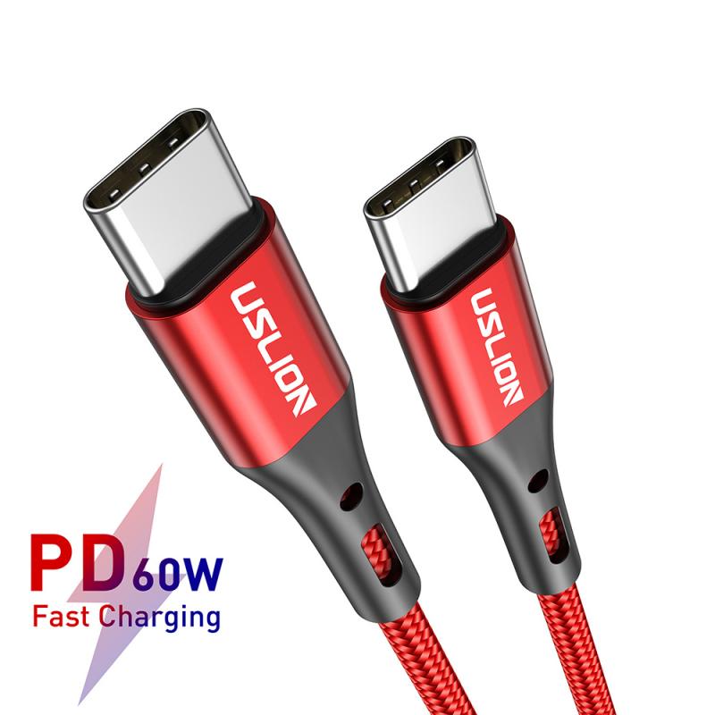 Nowy 1 sztuk USB type-c szybkie ładowanie kabel ładowania danych przewód podwójny typ C głowy linii danych dla HUAWEI P30 Xiaomi Samsung akcesoria