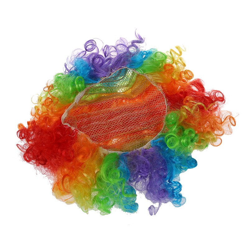 rot Schaum Clown Nase + Multi-Farbige Clown Perücke Für Maskerade Cosplay Phantasie Kleid.