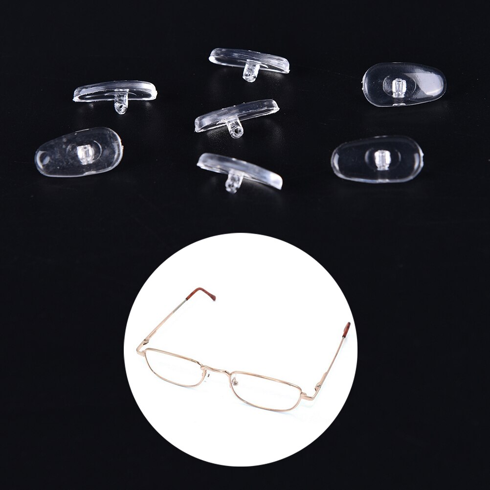 Hit 50 paires durables anti-dérapant Silicone plaquettes nasales pour lunettes lunettes de soleil lunettes de soleil 13mm x 7mm
