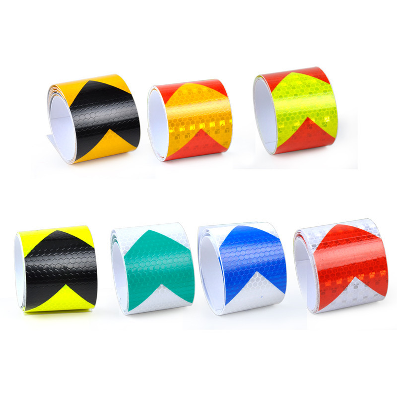 5cm*3m Crystal Color Grid Car Reflective Strip, Two-color Warning Body Arrow Reflective Safety Body Sticker