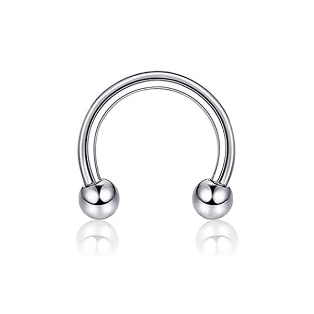 Cartilage Helix Tragus Stud Earring Twist Spiral Barbell Lip Rings Labret Stud Horseshoe Piercing Twisted Eyebrow Rings Piercing: 9