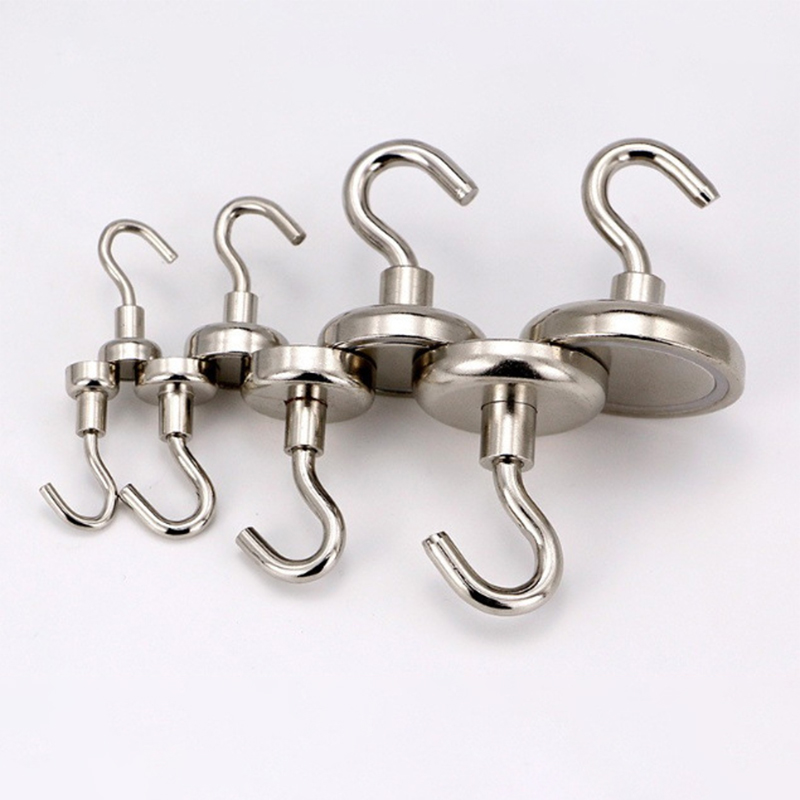 10Pcs Strong Magnetic Hooks Heavy Duty Magnet Holder Wall Hanging Hanger Magnetic Base Home Storage Organization