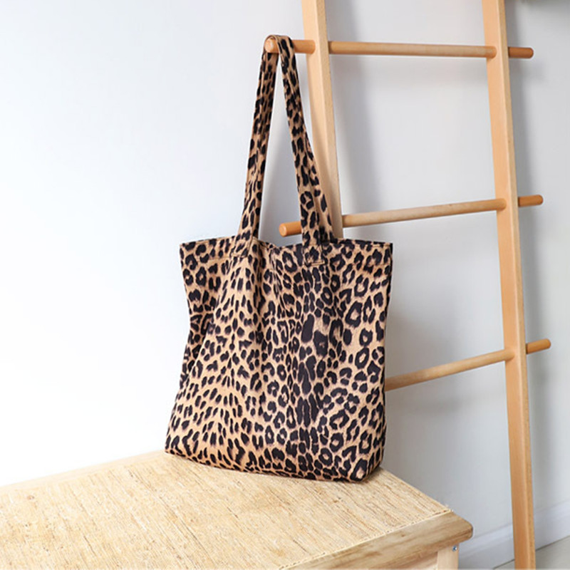 Große Tasche Frauen Handtasche Gelb Leopard Handtaschen Frau Große Kapazität Schulter Tasche Leinwand Weibliche Shopper Schulter Taschen: Default Title