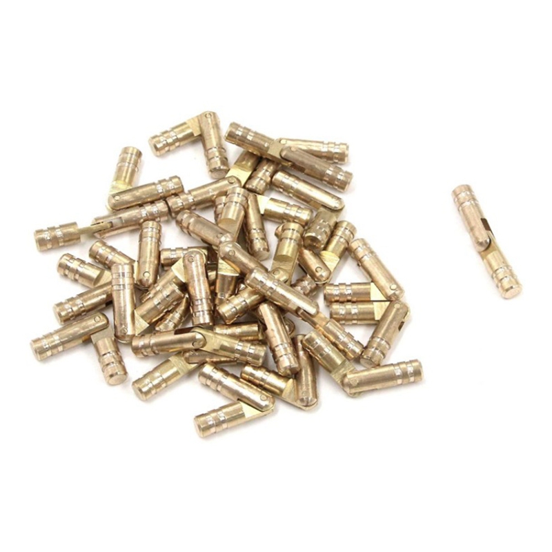 SHGO -40Pcs Brass Concealed Barrel Hinges Jewelry Wood Boxes Cabinet Invisible Furniture Hinge 4X20mm: Default Title