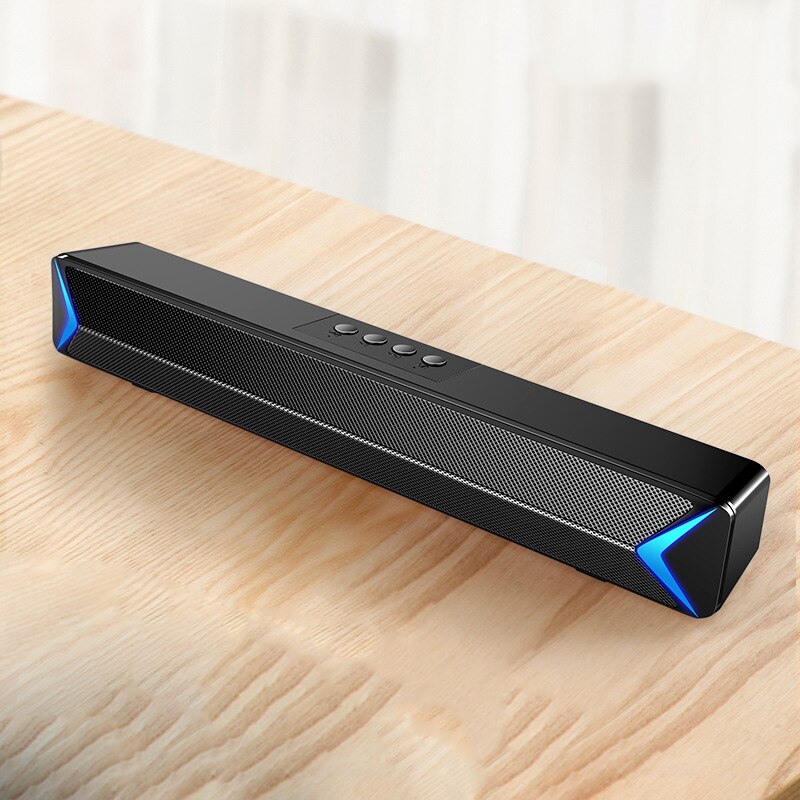 S13 tv lyd bar aux usb kablet og trådløs bluetooth hjemmekino fm radio omgi soundbar til pc tv høyttaler til datamaskin: Svart
