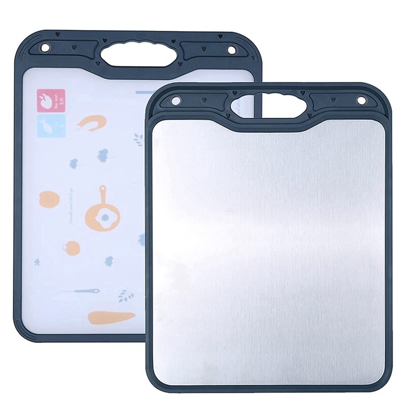 Stainless Steel Cutting Board Kitchen Double-Sided Dual-Purpose Vegetable Meat And Fruit Cutting Board