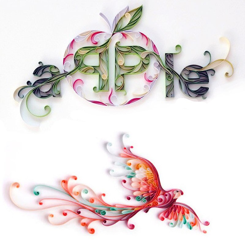 260 papier quilling strips set 3mm/5mm/7mm/10mm 39cm bloem papier Lijm Applicator voor craft DIY Quilling handgemaakte Gereedschap