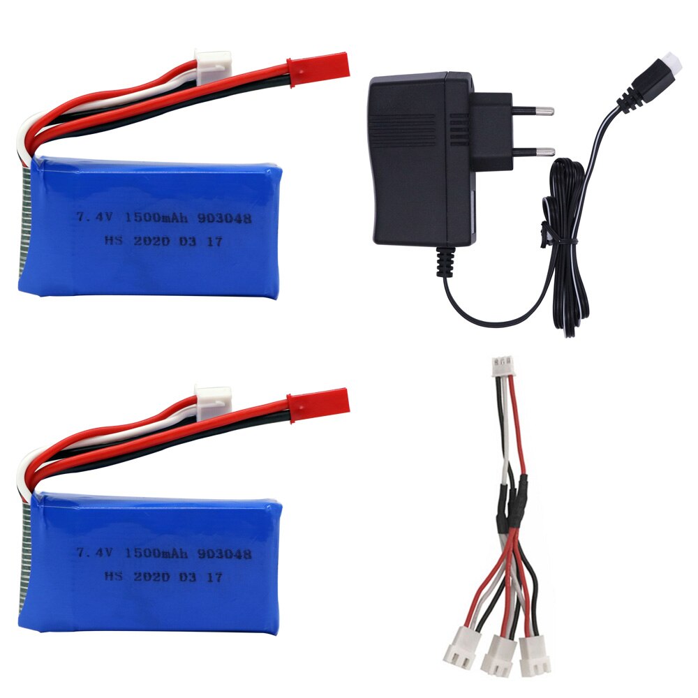 Battery and Charger cable set For Wltoys V353 A949 A959 A969 A979 k929 upgrade 1500mah 7.4V Battery For RC Cars Helicopter Boats: 2B EU C