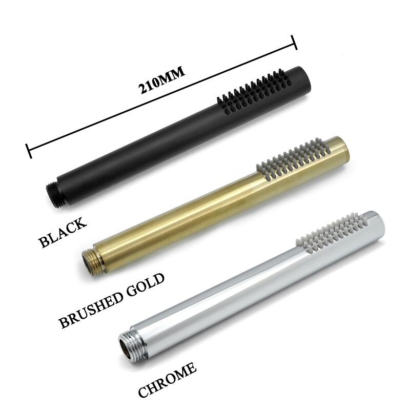 Chrome Black Bathroom Handheld Shower Set Brass Wall Mounted Cold Water Faucet Hand Shower Mixer System Brushed Gold Finish