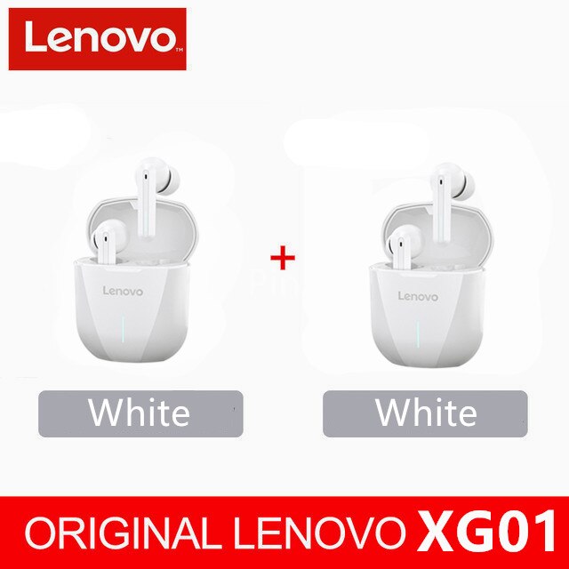 Lenovo XG01 Gaming Earbuds 50ms Low Latency TWS Bluetooth Earphone with Mic HiFi wireless headphones ipx5 waterproof Earbuds: XG01 white 2