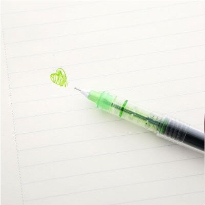 1 Pcs Gerade Flüssigkeit Nadel Typ Farbe Stift Wasser Gel Stifte Kunststoff Kugelschreiber Schule Schreibwaren: light green