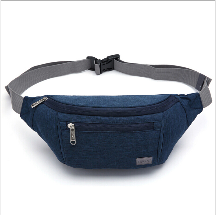 Multifunctional waterproof pocket phone bag running sports harness bag Portable Casual Outdoor Waist Pack: Blue