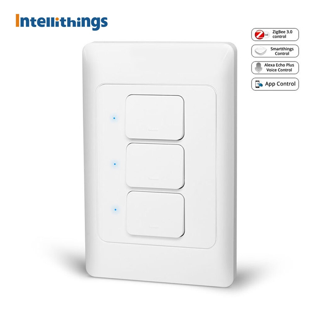 Zemismart Tuya Zigbee Physical Wall Switch US AU Type Push Light Switches Smart Life Control Alexa Google Home Neutral Optional