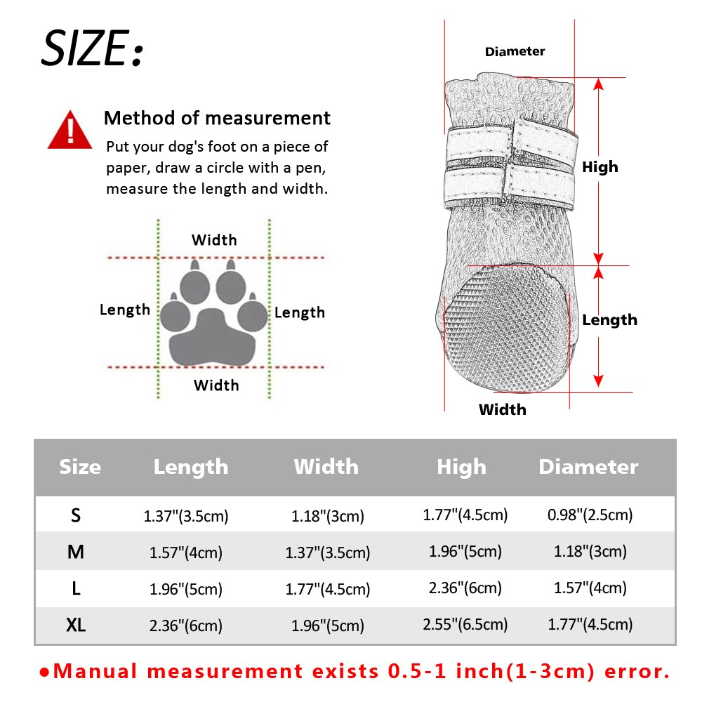 Chaussures pour petits chiens Chihuahua Yorkshire | 4 pièces, chaussures pour chiots, bottes réfléchissants et antidérapantes, chaussettes pour animaux domestiques