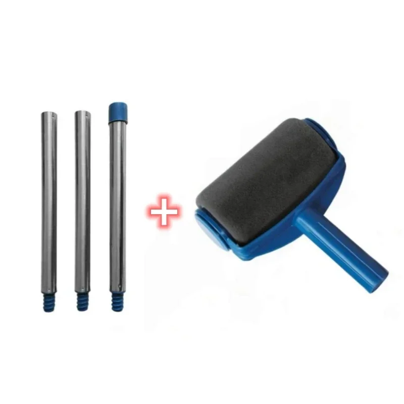 Multifunctionele Verfroller Set Thuiskantoor Wandbehandeling Diy Decoratie Gereedschap Borstel Muur Professionele Naadloze Rollers Borstels: Blauw
