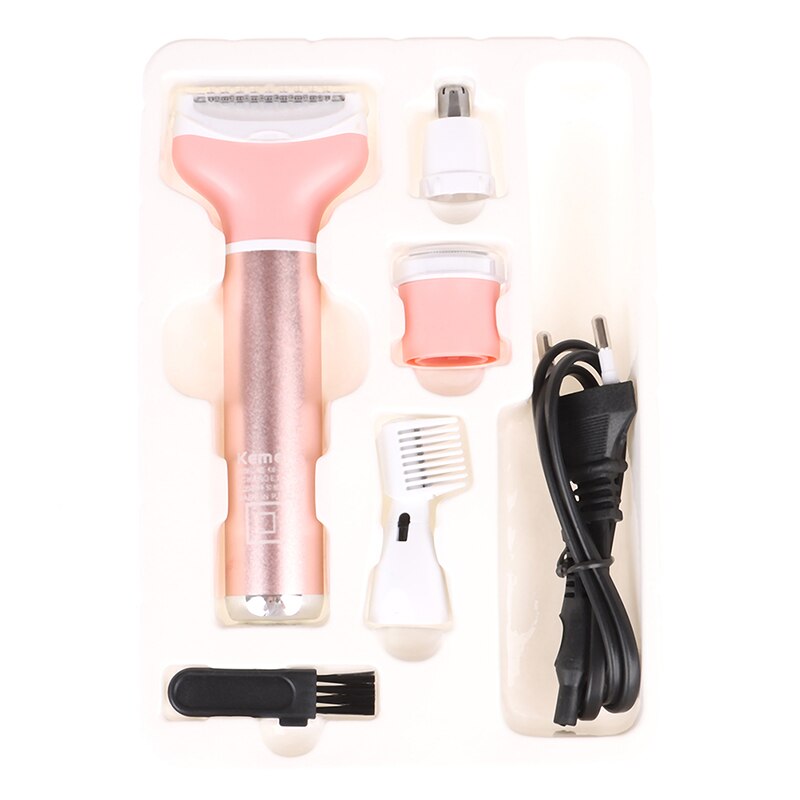 4 In 1 Epilator Vrouwelijke Wenkbrauw Trimmer Epilator Scheerapparaat Voor Ontharing Epilator Gezicht Depilador Vrouwelijke Bikini Ontharingscrème