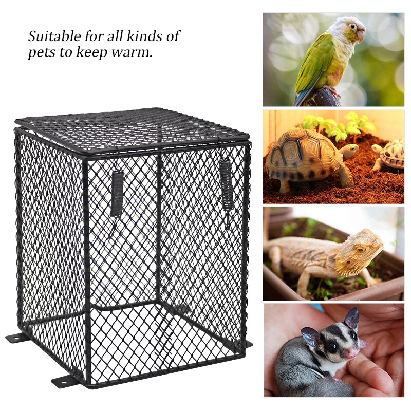 Reptiel Heater Guard Verwarming Lamp Lamp Behuizing Kooi Protector Metal Mesh Lamp Cover