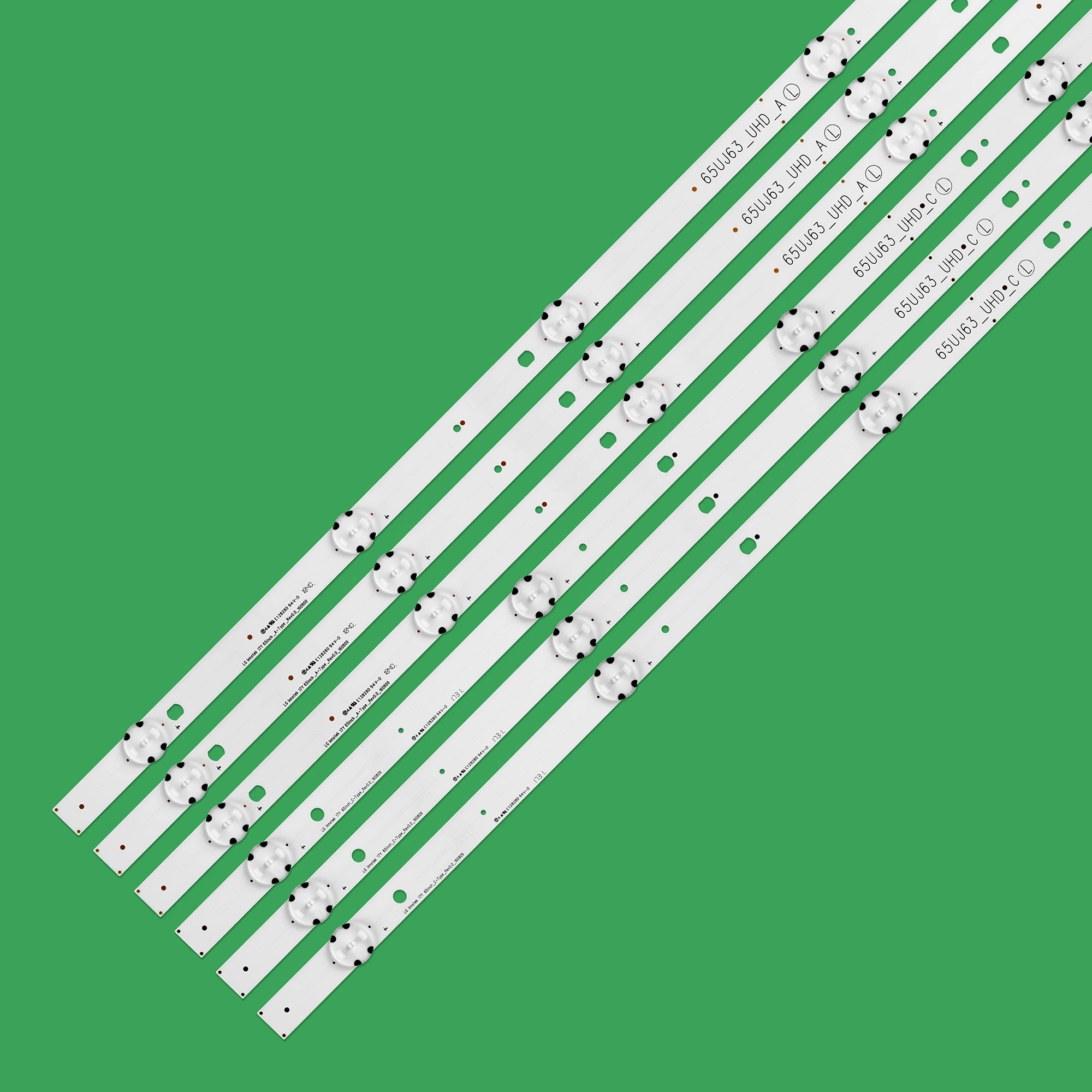 12 stk abcd led bakgrunnsbelysningslist for  lg 65 uk 6100 plb 65 lg 63cj-ca 65 uj 6100 65 uj 630a 65 uj 630y ssc _65 uj 63_ uhd _ d 65 uj 6300 65 uj 630v