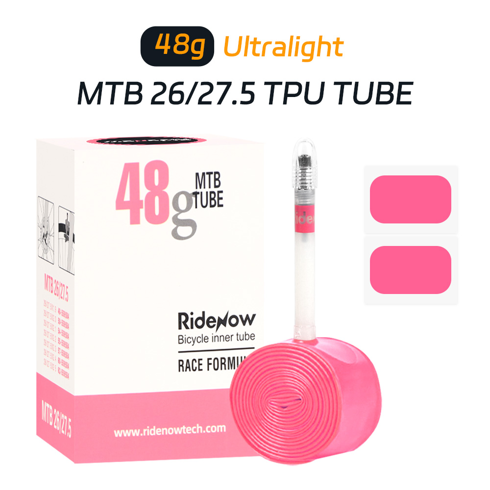 Ridenow ultralätt cykelslang 26 tum 27.5 29 tum mtb cykelventillängd fransk 45mm för mountainbikeslang