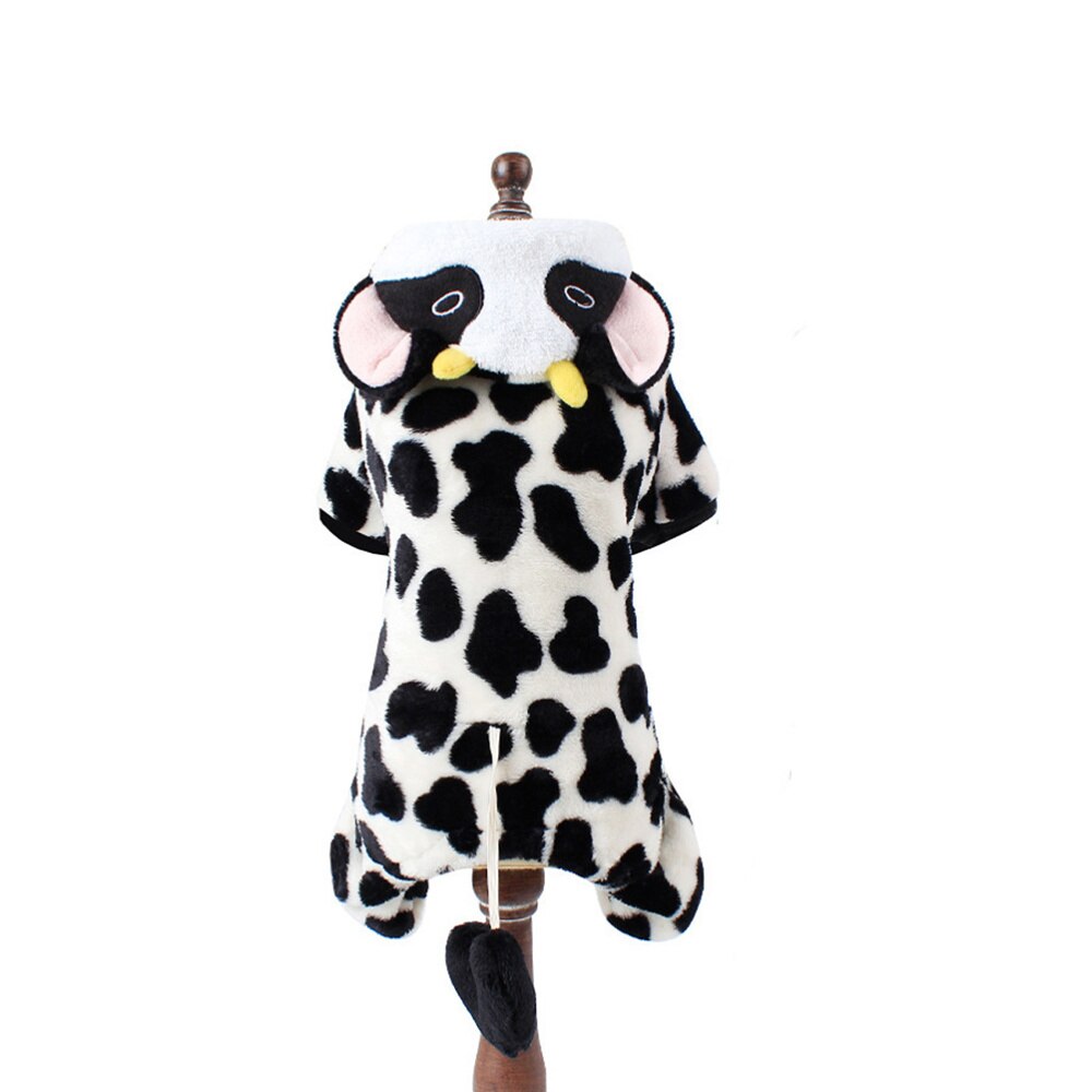 Dog Cow Costume Adorable Puppy Clothing Cow Style Hoodie and Comfortable Jumpsuits for Small Dog(XL)