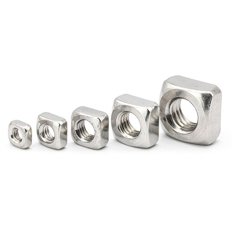 185 pezzi kit assortimento dadi quadrati acciaio inossidabile M3 M4 M5 M6 M8 dadi quadrati metrici impostato dadi a quattro lati