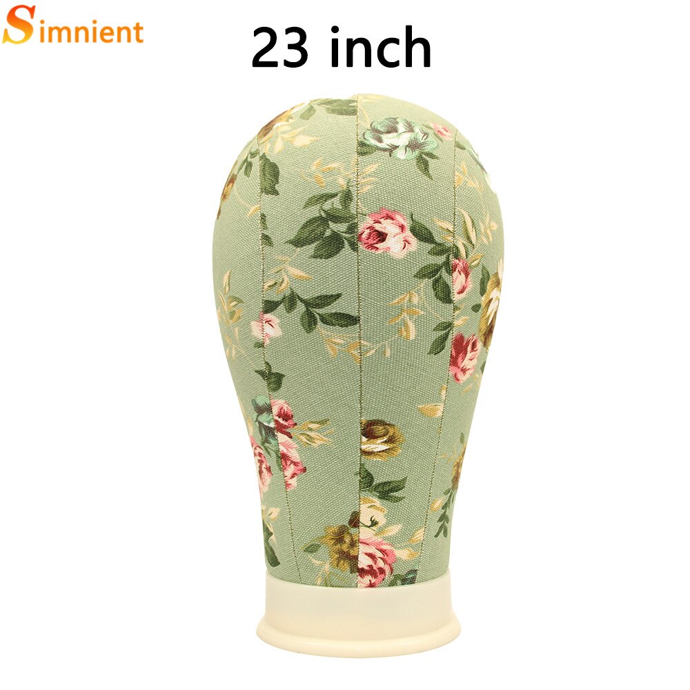 Training Mannequin Hoofd Canvas Hoofd Display Styling Mannequin Mannequin Hoofd Pruik Stand Gratis Krijgen T Naald Houder: 23Green floral