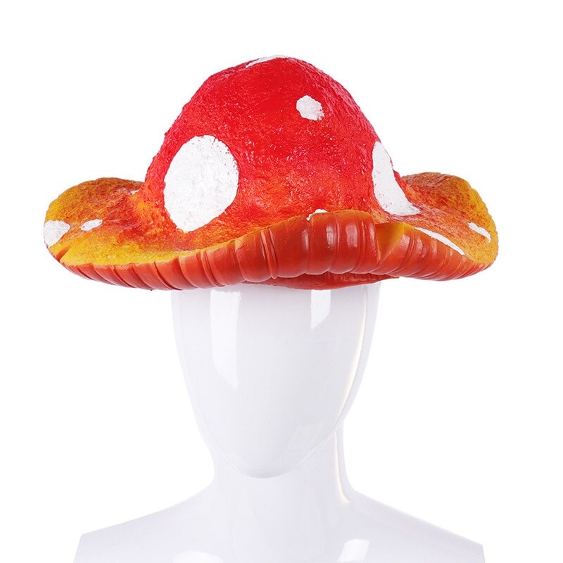 Halloween 3d rode verse paddenstoelen kostuum realistische cosplay rekwisieten grappige nieuwigheid top carnaval feest hoed