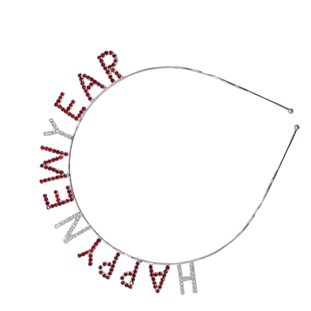 1pc haarringen decoratieve kristallen feestelijke haarringen haaraccessoire voor het jaar