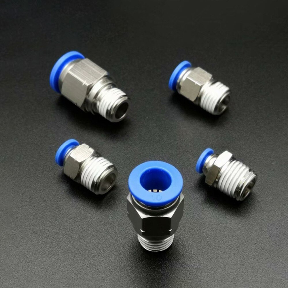 1/8 " 1/4 " 3/8 " 1/2 " npt han x fit 4/6/8/10/12mm od rør pneumatiske luftfittings push-in fit konnektor