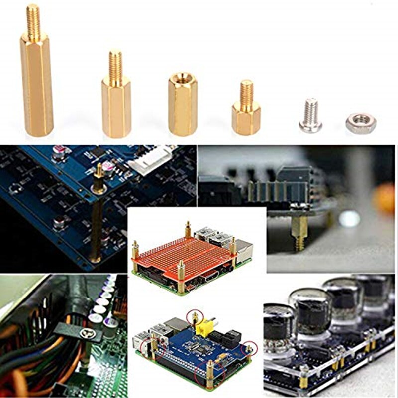 for Raspberry Pi 4 Model B/3B+/3B 124PCS Installation Tool M2.5 Series Brass Hex Standoff / Nuts+Screws Accessories Kit