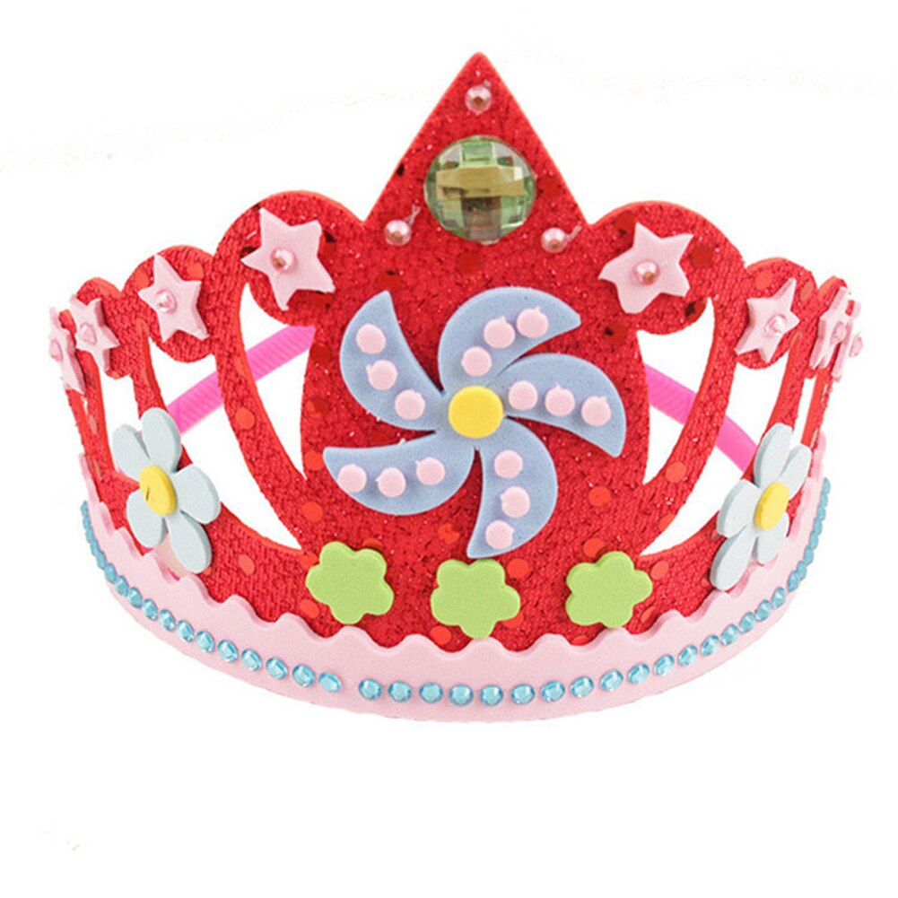 Enfants bricolage couronne jouet enfants fleurs étoiles EVA mousse papier paillettes couronne bricolage Art fait main artisanat jouet fête anniversaire chapeau
