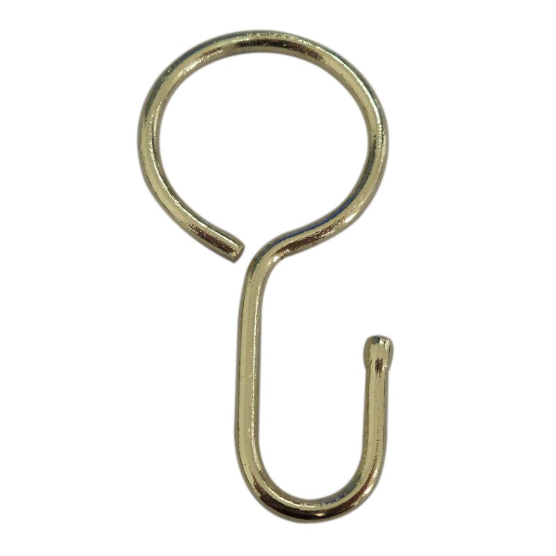 Anneaux pour rideaux avec crochets, accessoires pour rideaux, 100 pièces: brass-plated