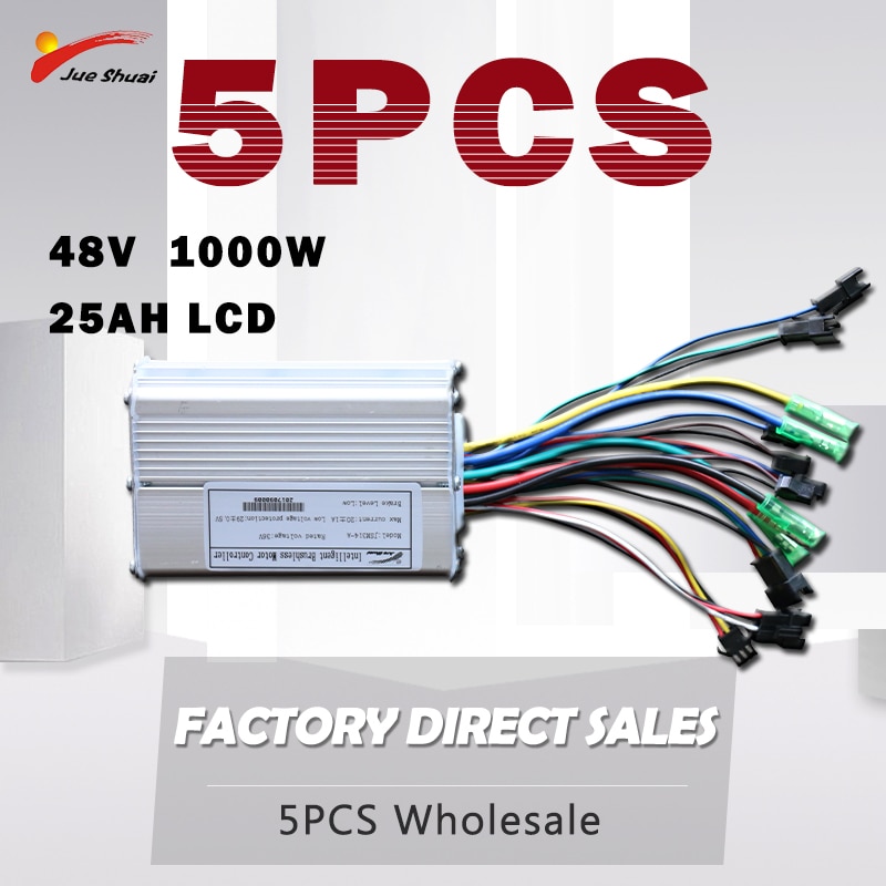 Controlador LCD Jueshuai e-scooter DC48V 25AH 1000W para bicicleta eléctrica Sine Wave accesorios de bicicleta electrónica sin escobillas bicicleta partes