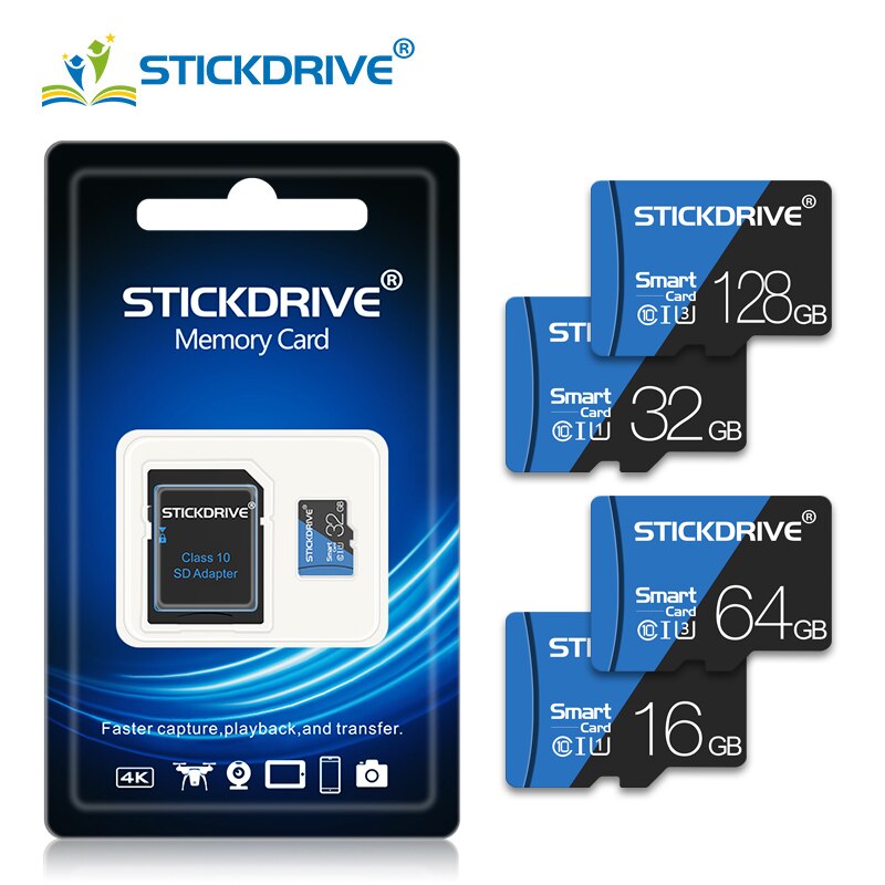 Microsd minneskort 4gb 8gb 16gb 32gb 64gb 128gb micro sd-kort klass 10 mini tf / sd-kort micro sd-flash-kort för telefon