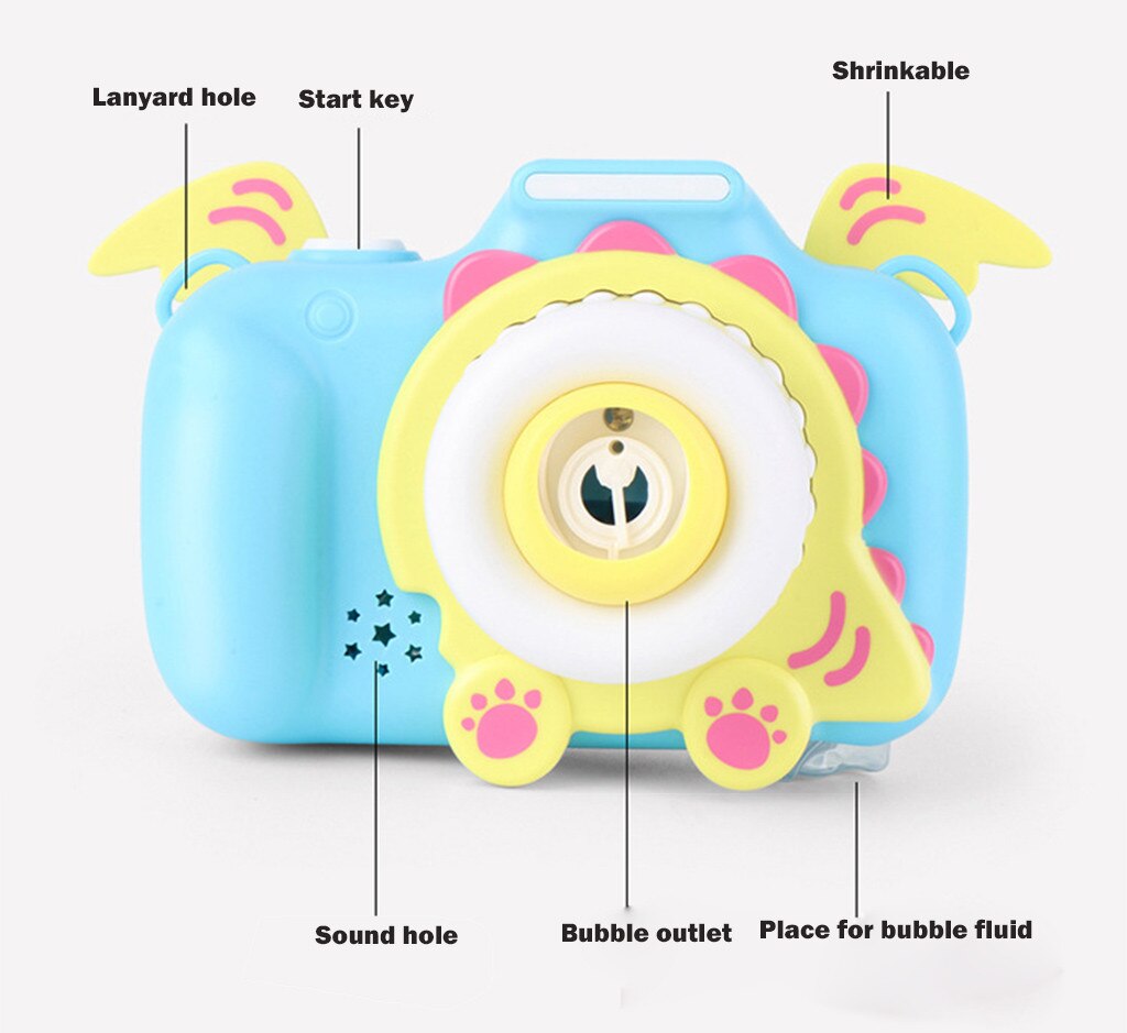 Elektronische Muziek Camera Bubble Speelgoed Voor Kinderen Automatische Bubble Blower Machine Zomer Outdoor Zeepbellen Grappige Kinderen Speelgoed C50