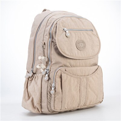 TEGAOTE gran escuela Mochila para chicas adolescentes de gran capacidad Mochila mujeres Mochila de Nylon de de viaje portátil Mochila: Khaki / 33CMX16CMX47CM1374