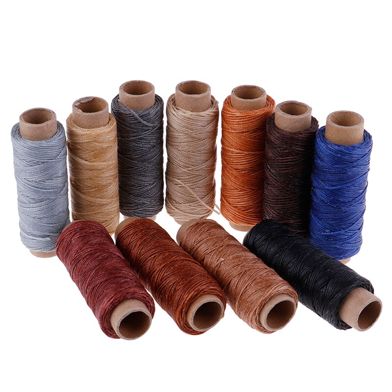 50m/rollo de hilo de coser encerado para zapatos de cuero utensilio de costura a mano utensilio para manualidades costura a mano para hilo para coser cuero DIY