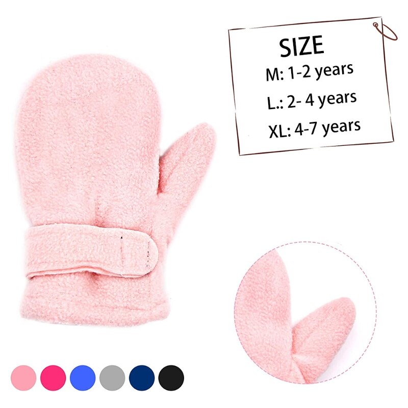Winter Warm Dikker Baby Handschoenen Peuter Infant Winter Wanten Gevoerd Met Fleece Easy-On Baby Jongens Baby Meisjes Outdoor wanten