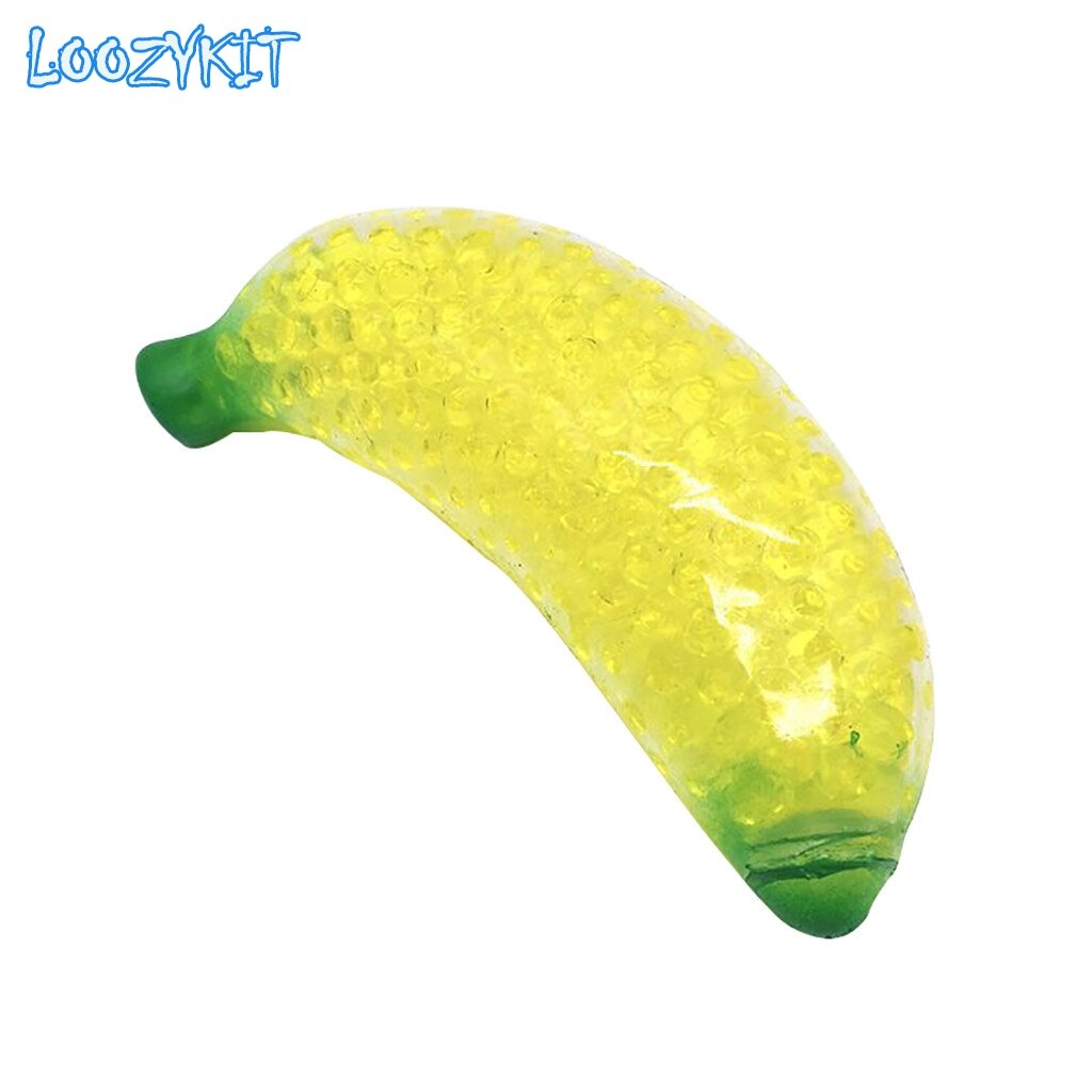 Squeeze Fidget Speelgoed Doos Pop Het Antistress Creatieve Spoof Vent Banaan Squeeze Speelgoed Sponsachtige Banaan Bead Stress Bal Speelgoed Volwassen: 1