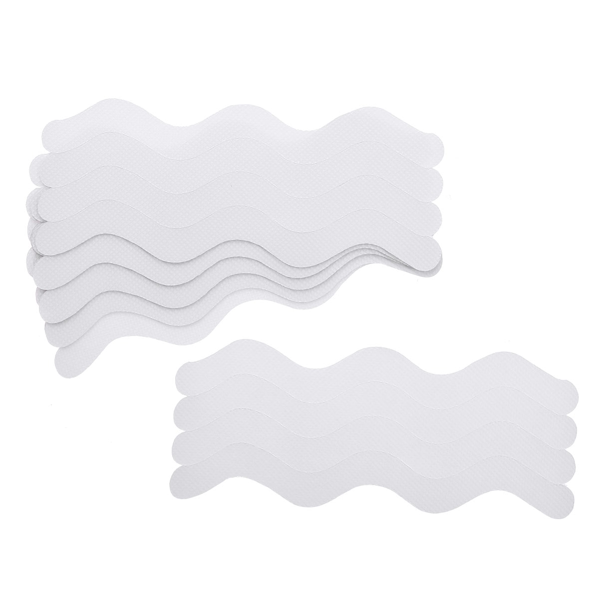 24Pc Bathroom Safety Stickers Antislip Transparent Wave Shaped Bathtub Strips Soft PEVA Bath Shower Treads Non Slip Floor Decals