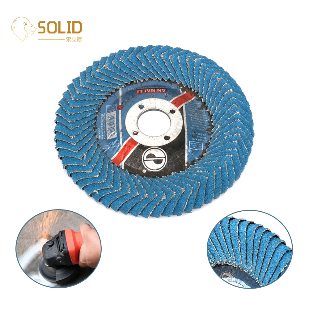 2Pcs 4 Inch Flap Sanding Disc Round Abrasive Polishing Wheel 5/8" Bore for Grinding Metal,Wood and Stainless Steel 100x16mm