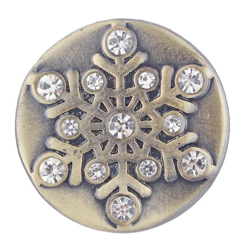 Antique Brass Snap button 18mm Snap Charms fit Ginger Snaps jewelry Vn-1988