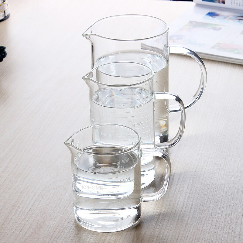 Hoch Borosilikat Lebensmittelqualität Glas Messbecher Topf Wasserkocher 350 ml, 500 ml, 1000 ml Für Möglichkeit