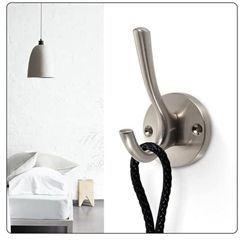Coat Hooks 2 Pack Bathroom Hooks for Wall Robe Hook Decorative Metal Closet Hooks for Hanging Coats and Hat Hooks