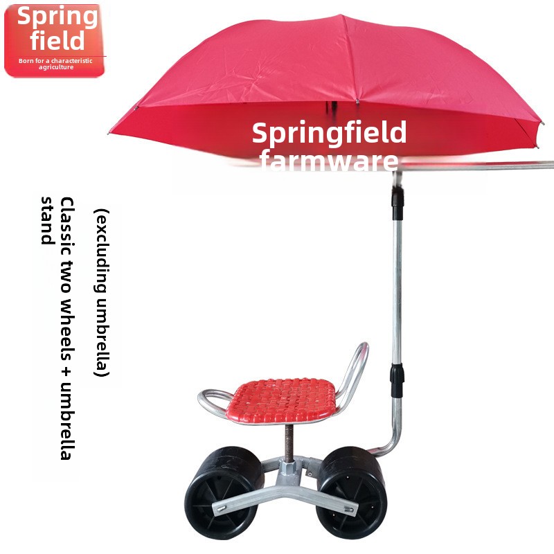 Kas Luie Auto Luie Kruk Planten en Plukken Werk Auto Mobiele Tuin Slinger Auto Roterende Hefparasol: Black